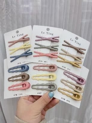 Matte Pastel Wave Snap Hair Clips