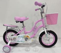 Ulike BMX Girls Bike with Woven Basket, Lilac 2