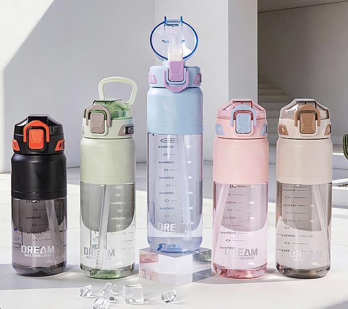 Plastic Water Bottle, 560 ml, PC+PP, Ref. WB60051