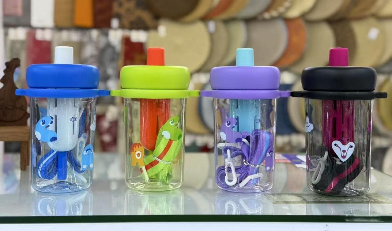 Plastic Water Bottle, 370 ml, PC+PP, Ref. WB60657