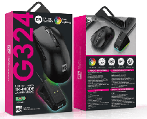R8 G324 5D Wired & 2.4G & BT Rechargeable Gaming Mouse with LED Screen Display 4