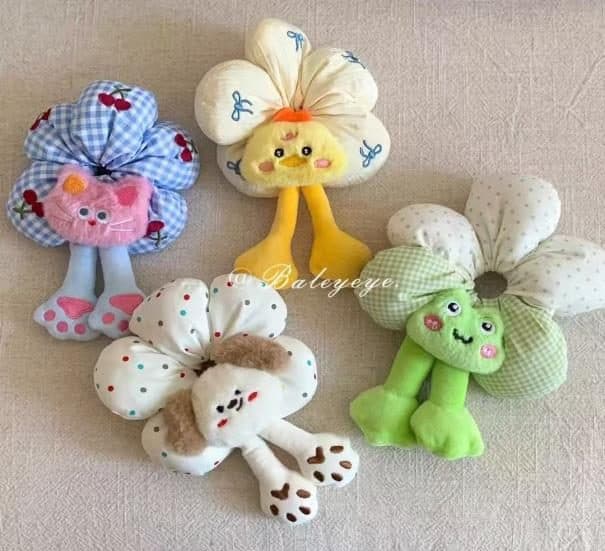 Flower and Mushroom Hair Clip Set