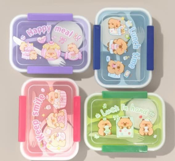 PP Plastic Lunch Box, 550 ml, 17 x 12.5 x 7.5 cm