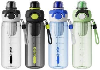 Plastic Water Bottle, 750 ml, PC+PP, 7.6 x 23.5 cm, Ref. WB60277