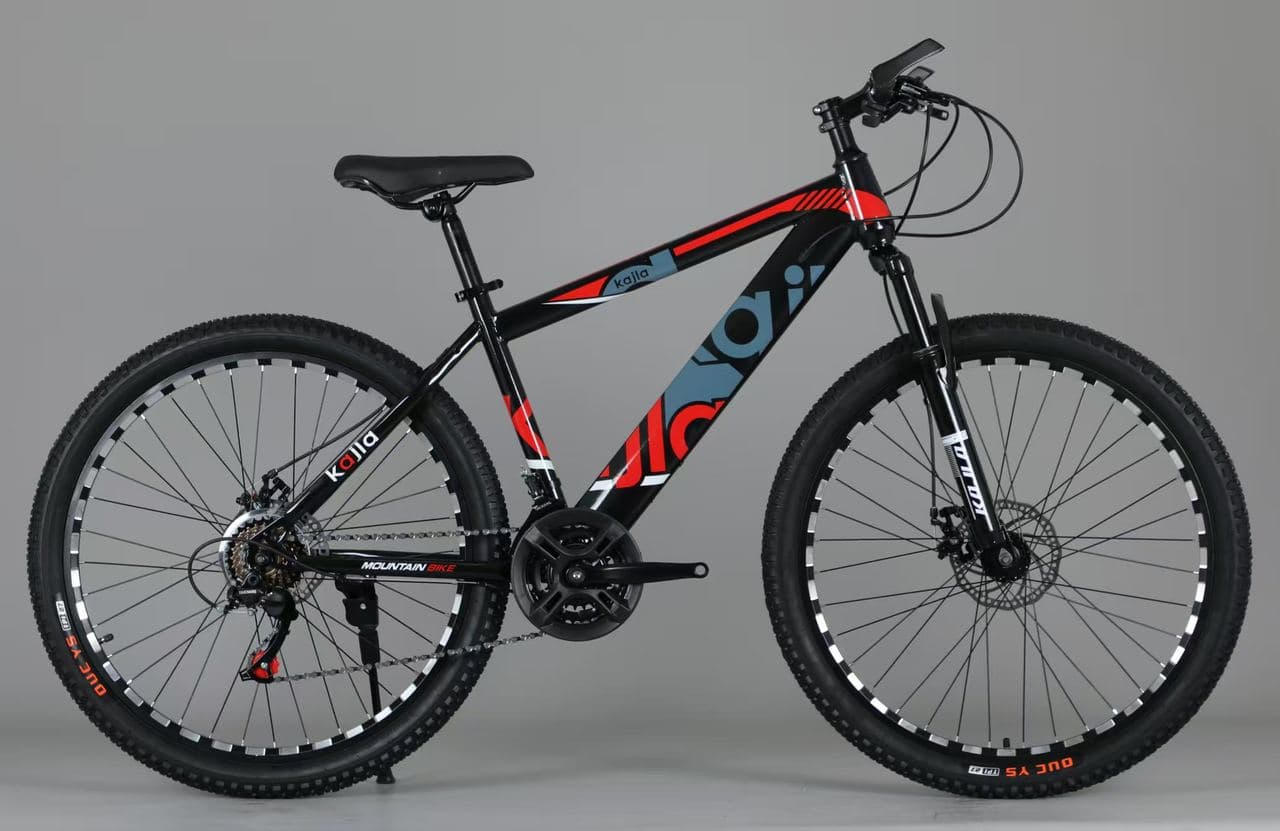KAILA Mountain Bike with Spoked Wheels, Red Graphics