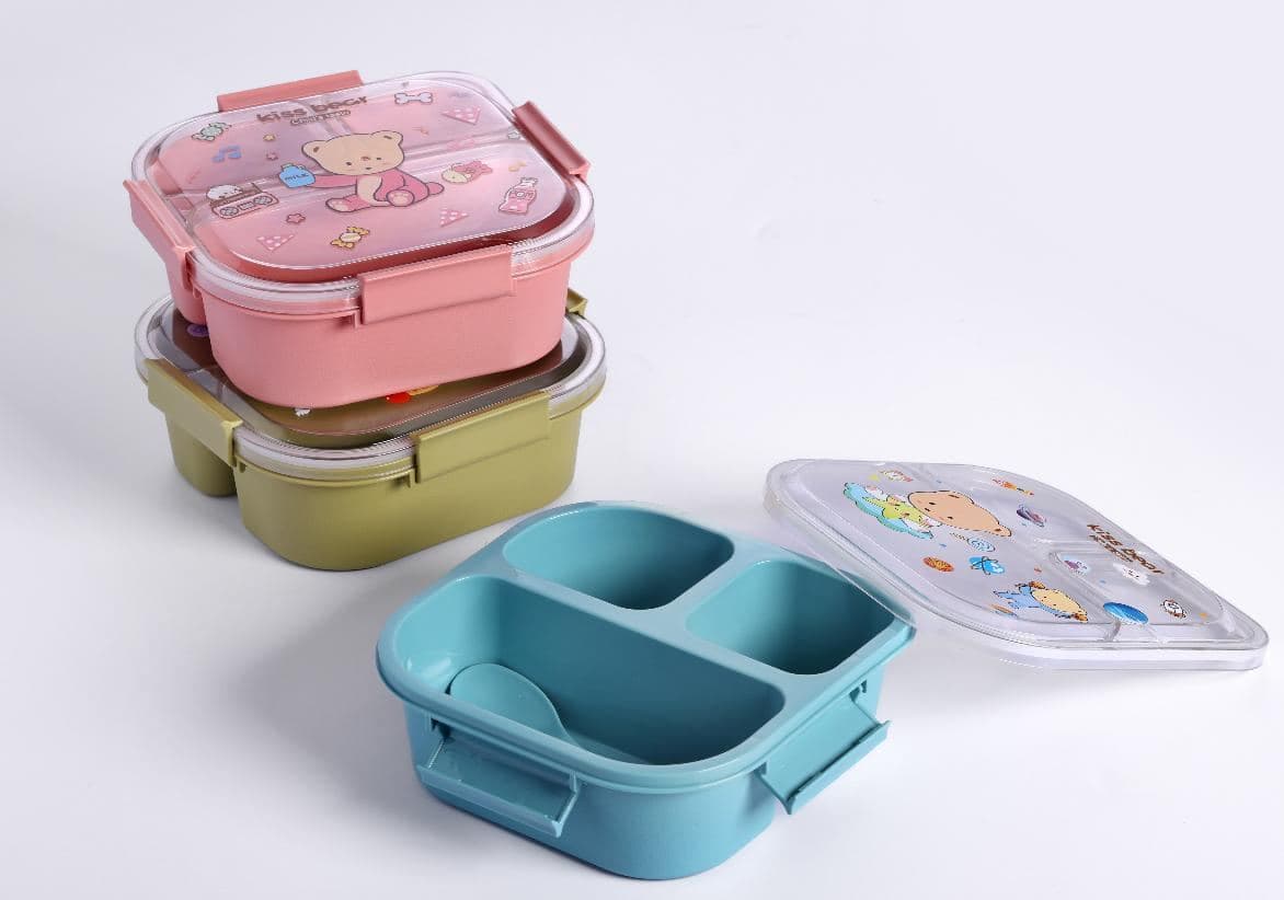PP Plastic Lunch Box, 20.5 x 18.5 x 8.5 cm 2