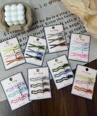 Rainbow Wavy Snap Hair Clips