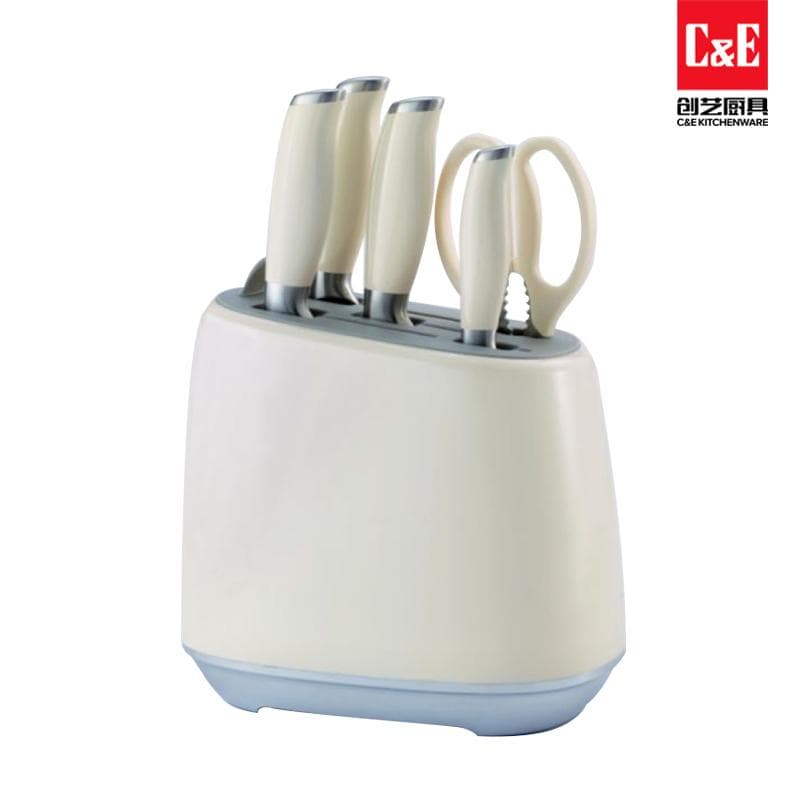 LK-3101 6pc Kitchen Knife Set with Flat Block and Scissors 3
