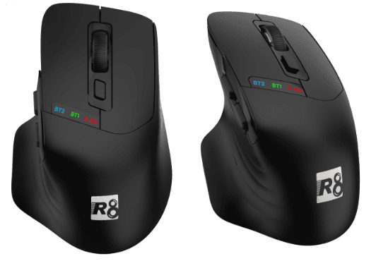 R8 G517 6D Wireless 2.4G & BT Rechargeable Mouse Gaming Mouse