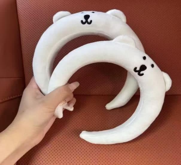 White Bear Face Headband