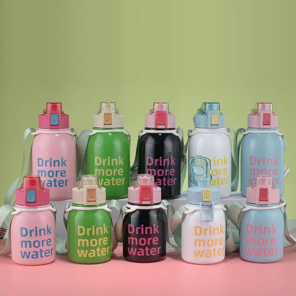 Diwangxin 5201 Drink More Water Bottle with Straw Lid