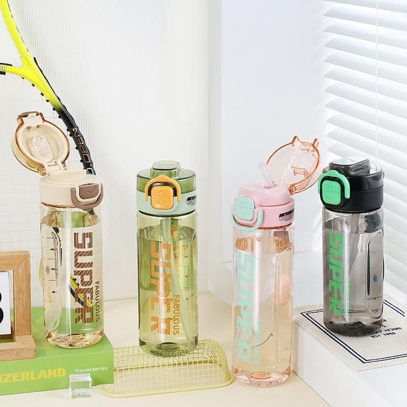 Plastic Water Bottle, 800 ml, PC+PP, Ref. WB60213
