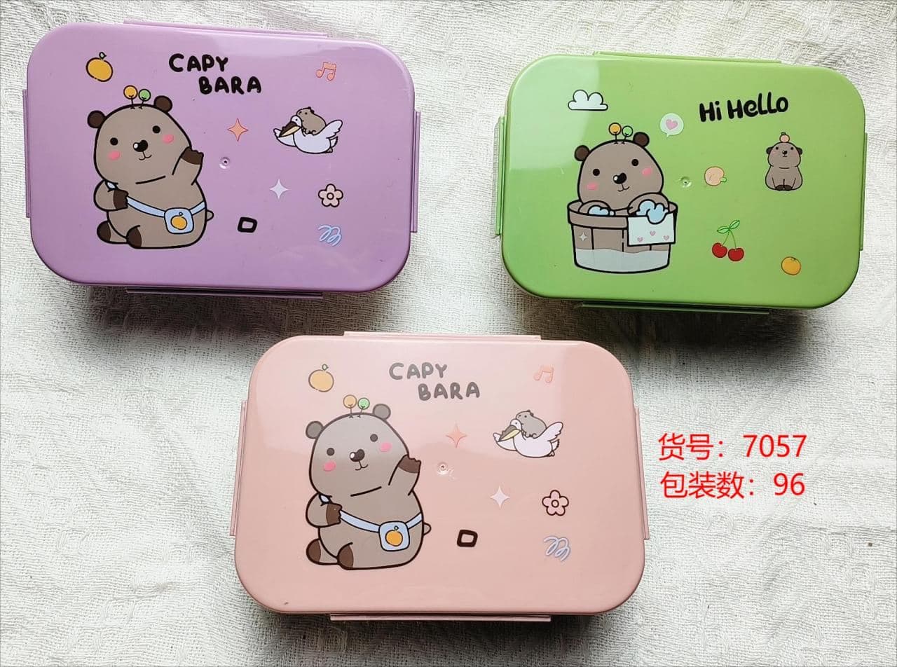 PP Plastic Lunch Box, 20.5 x 18.5 x 8.5 cm