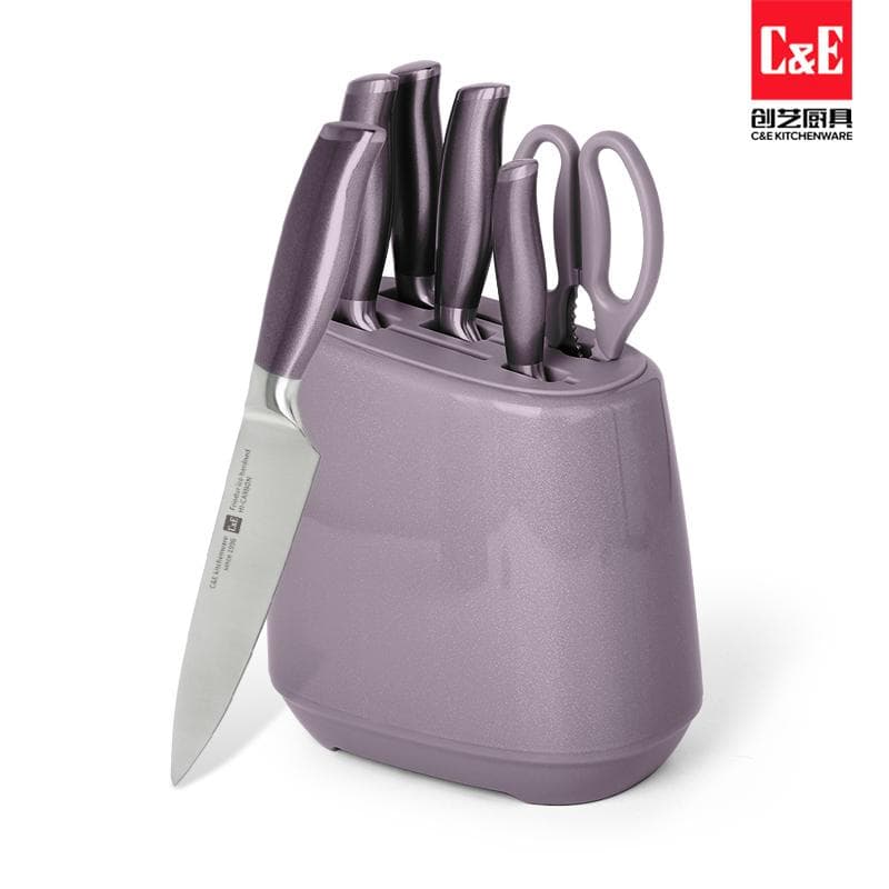 LK-3101 6pc Kitchen Knife Set with Flat Block and Scissors 4