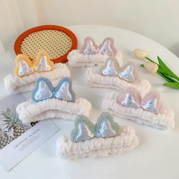 Bow Spa Hair Band, Pastel and Cream Assortment