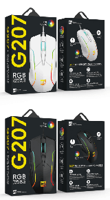 R8 G207 6D Wired Gaming Mouse RGB Lighting, 1200-2400-3200-4800-7200 DPI 2