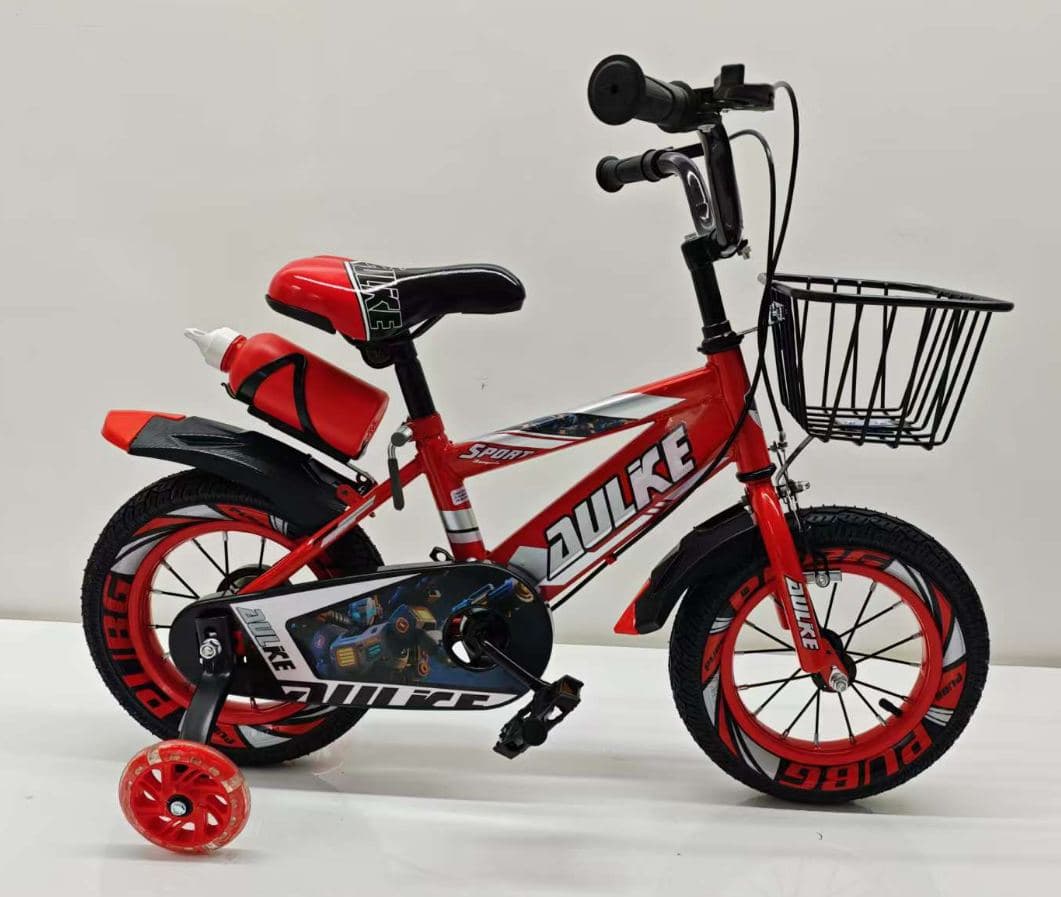 AULKE Green Sport Kids Bike with Basket 2