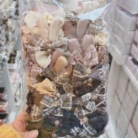 Hair Clip Assortment Bag, Tweed and Check Bows