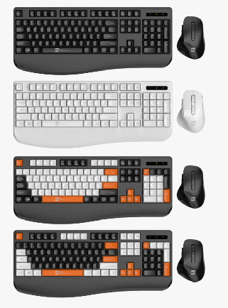 R8 GT106 Wireless Keyboard and Mouse Combo with Wrist Rest English & Arabic layout