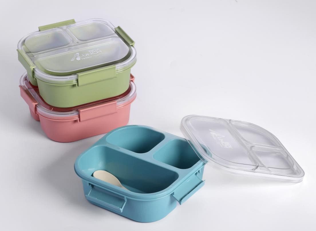 PP Plastic Lunch Box, 21.5 x 18.5 x 8.5 cm 2