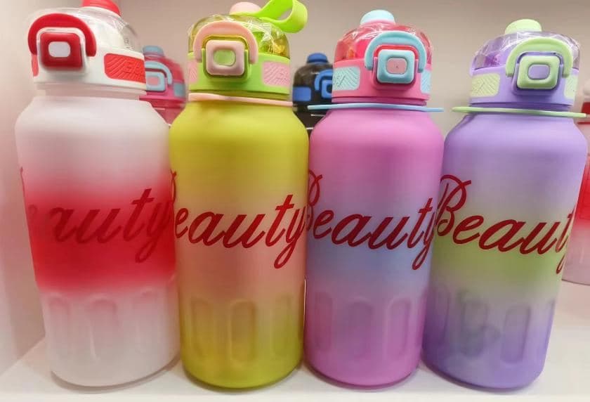 Plastic Water Bottle, 1000 ml, PC, 8 x 27 cm, Ref. WB60487