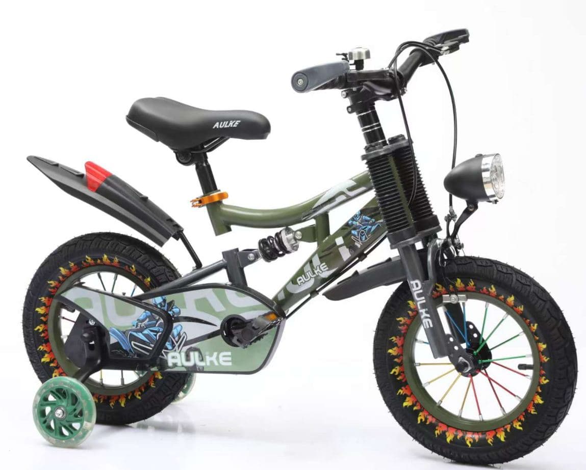 AULKE Kids Bike with Suspension Fork and Headlamp 5