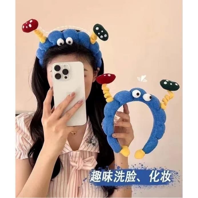 Monster Face Headband, Blue