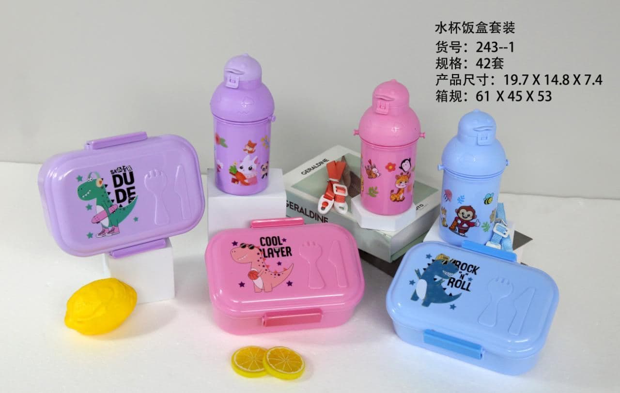 PP Plastic 2-Compartment Lunch Box, 900 ml, 20.5 x 14.5 x 6 cm