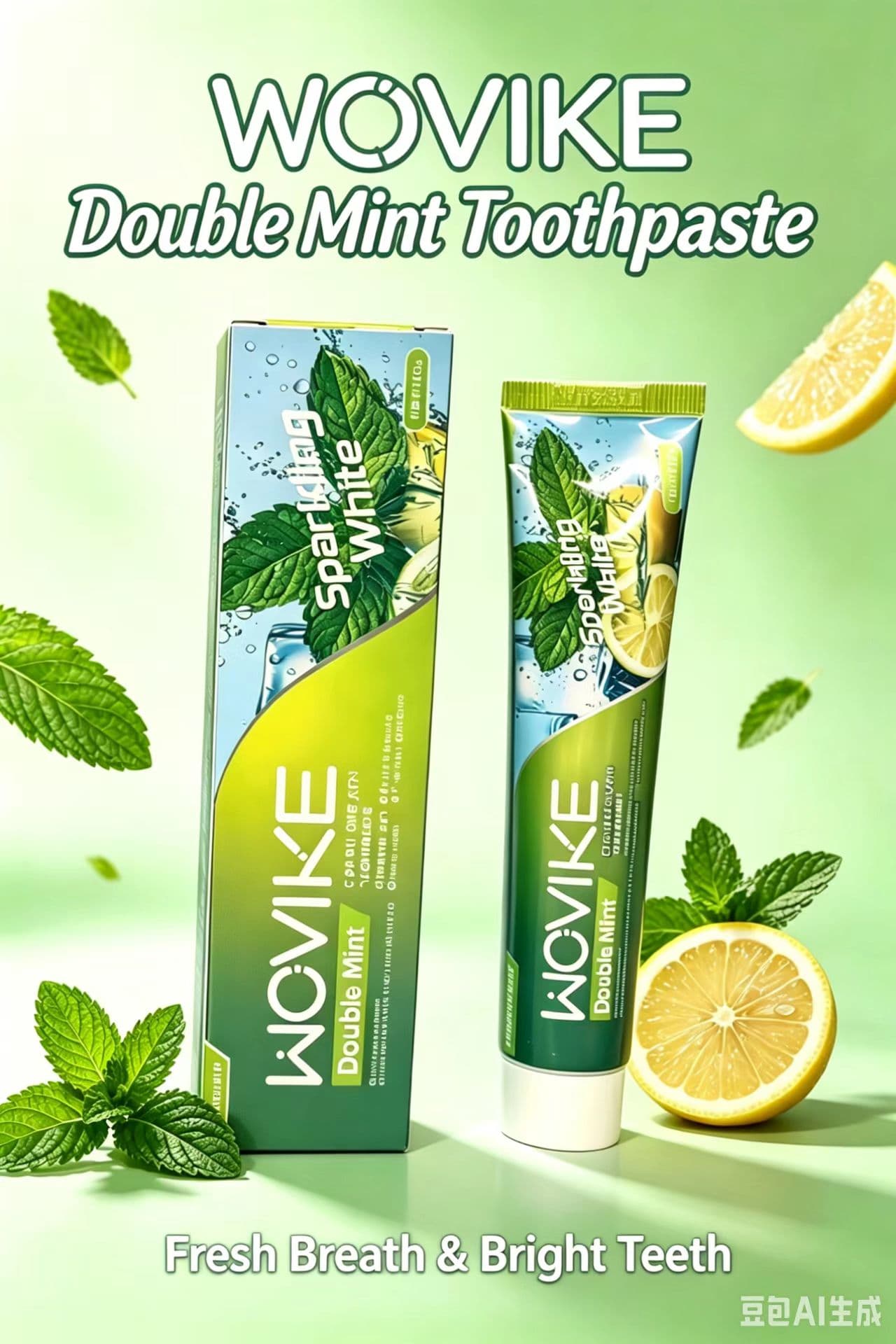 WOVIKE FR018-2 Double Mint Toothpaste, 100g