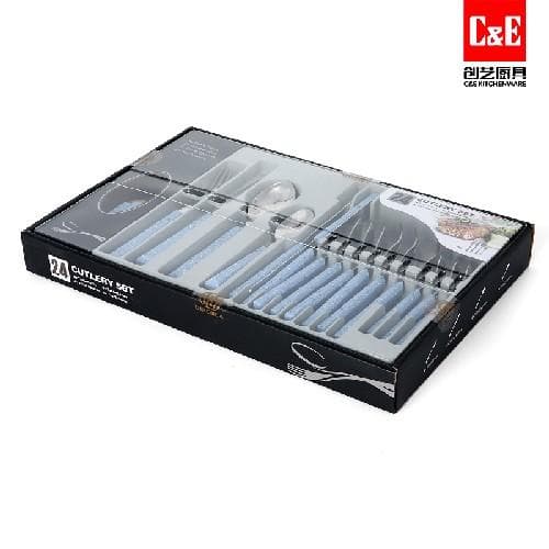 T055 24pc Cutlery Set, 410 Stainless Steel, Octagonal Handles 5