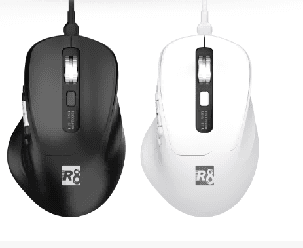 R8 G318 6D Wired & 2.4G & BT Rechargeable Gaming Mouse with LED Screen Display