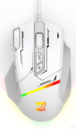 R8 G208 8D Wired Gaming Mouse RGB Lighting, 1200-2400-3200-4800-7200 DPI 2