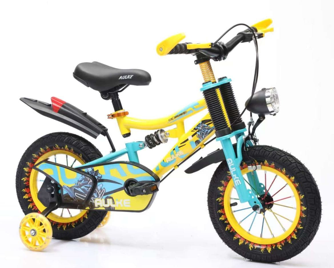 AULKE Kids Bike with Suspension Fork and Headlamp 2