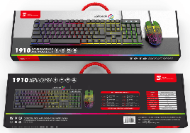 R8 1910 Wired Illuminated Keyboard and Mouse Combo English & Arabic layout 2