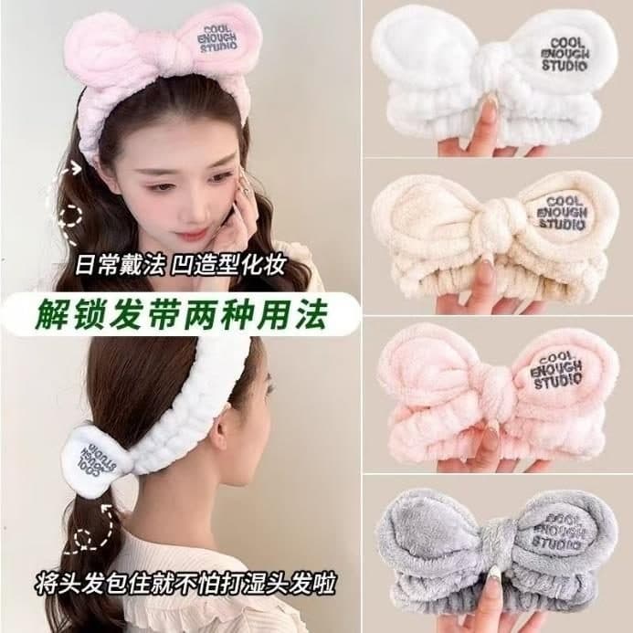 Bow Spa Hair Band, Pastel Assortment