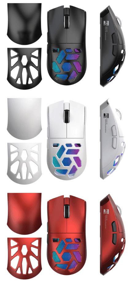 R8 G321 5D Wired & 2.4G & BT Rechargeable Gaming Mouse, 800-1600-2400-3200-5000-12800 DPI, 5 Buttons