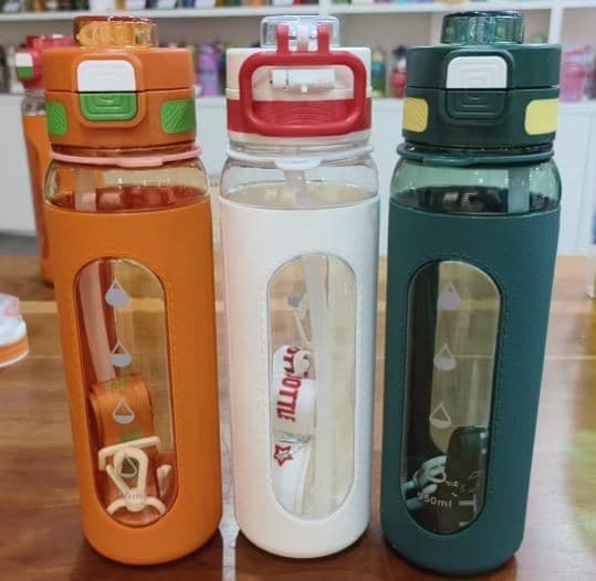 Plastic Water Bottle, 900 ml, PC+PP, 8 x 26.5 cm, Ref. WB60541