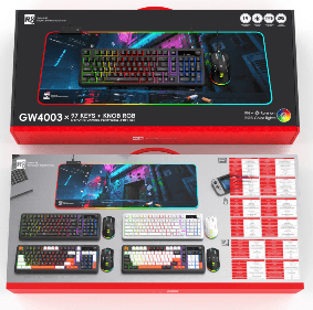 R8 GW4003 97 Keys + Knob RGB E-sport Gaming Peripheral 3-IN-1 Set English & Arabic layout 3