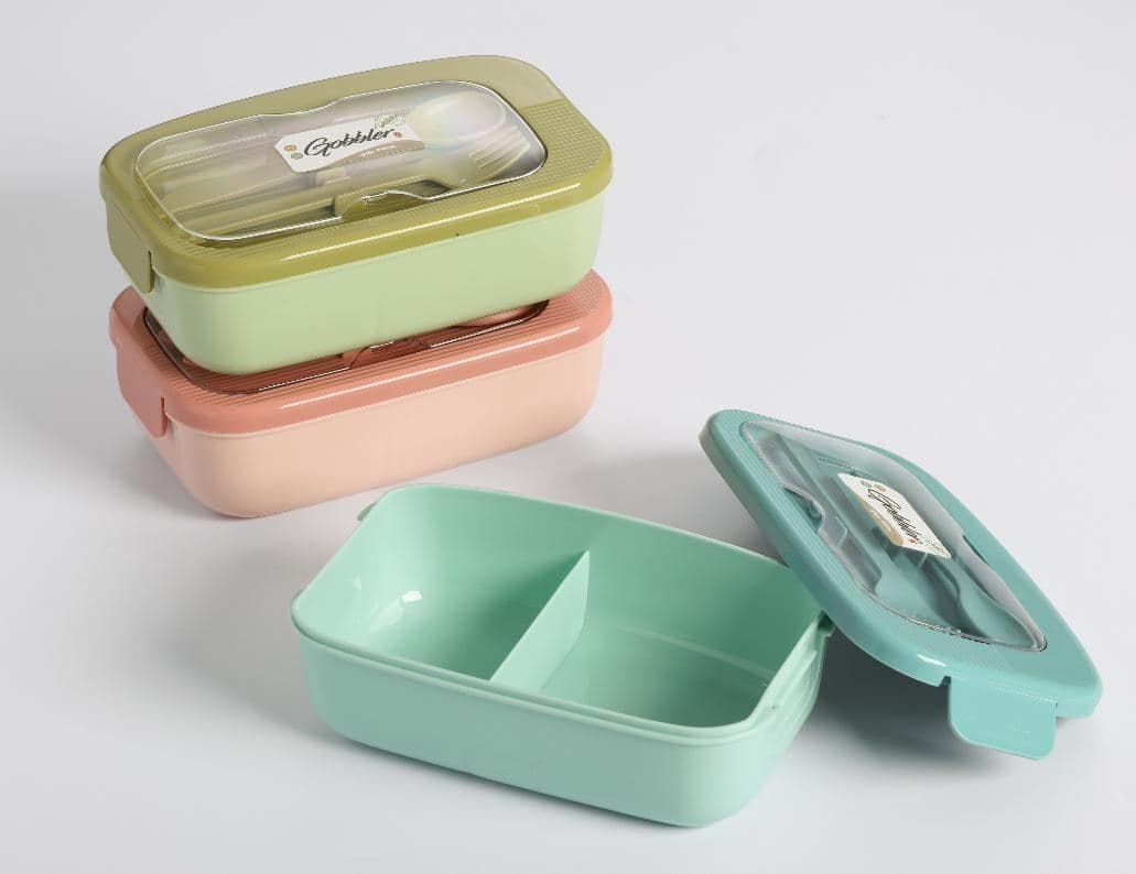 PP Plastic Lunch Box, 1600 ml, 25.5 x 18.2 x 7 cm
