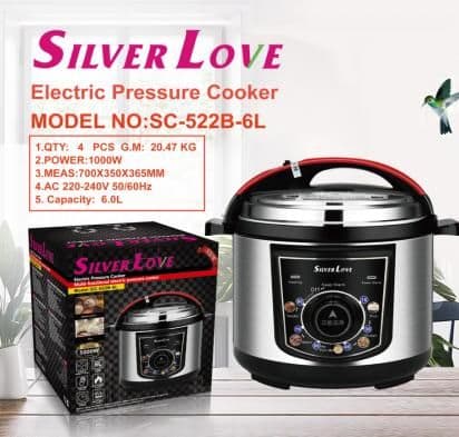 Electric Pressure Cooker SC-522B, 6.0L, 1000W