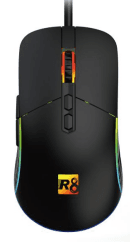 R8 G202 7D Wired Gaming Mouse RGB Lighting, 1200-2400-3200-4800-7200 DPI 3