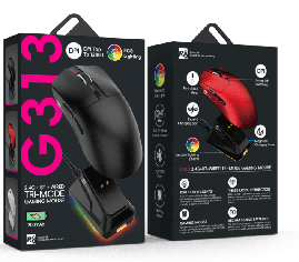 R8 G313 6D Wired & 2.4G & BT Rechargeable Gaming Mouse RGB Lighting 2