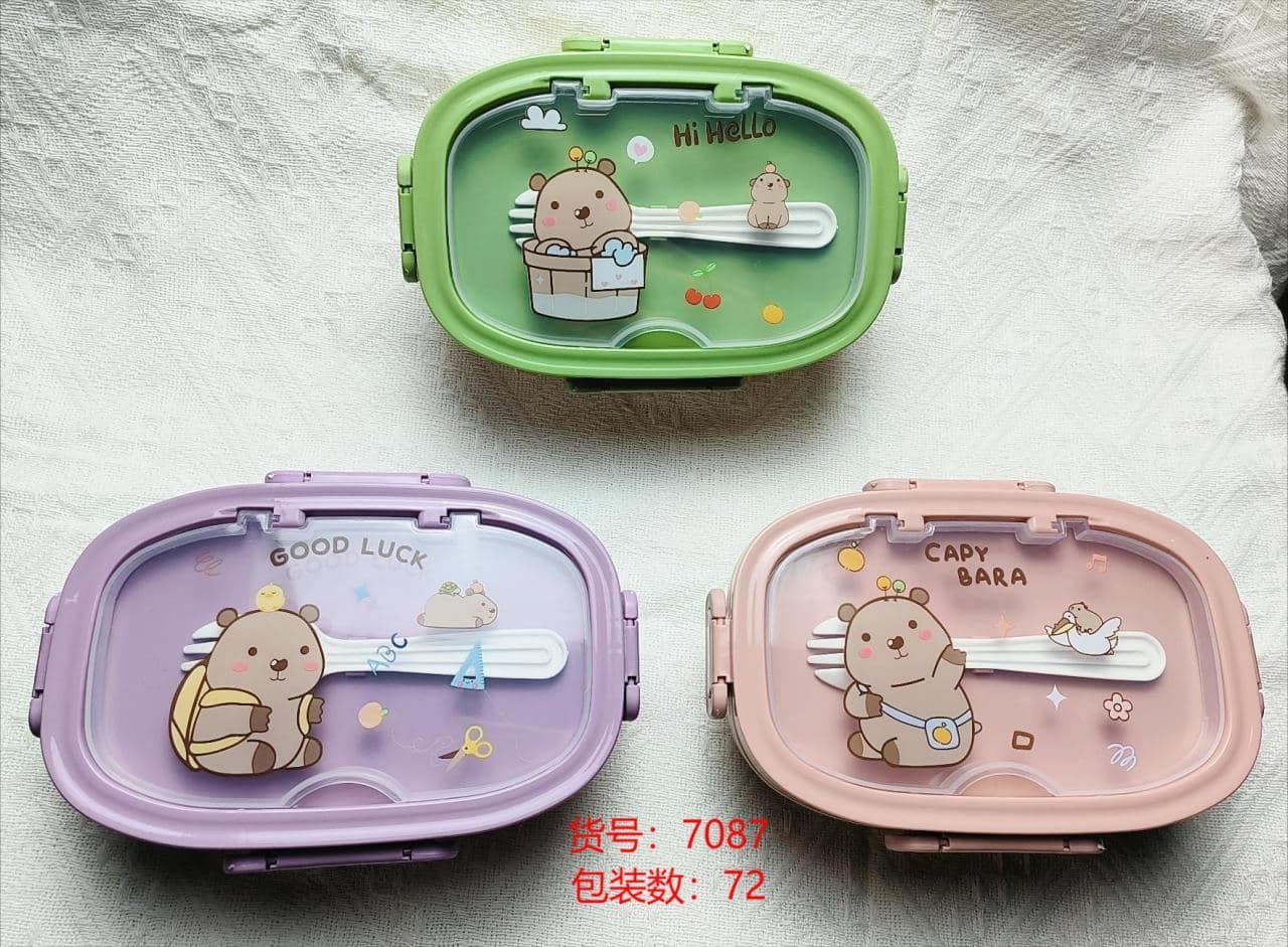 PP Plastic Lunch Box, 21 x 18 x 8.5 cm 2