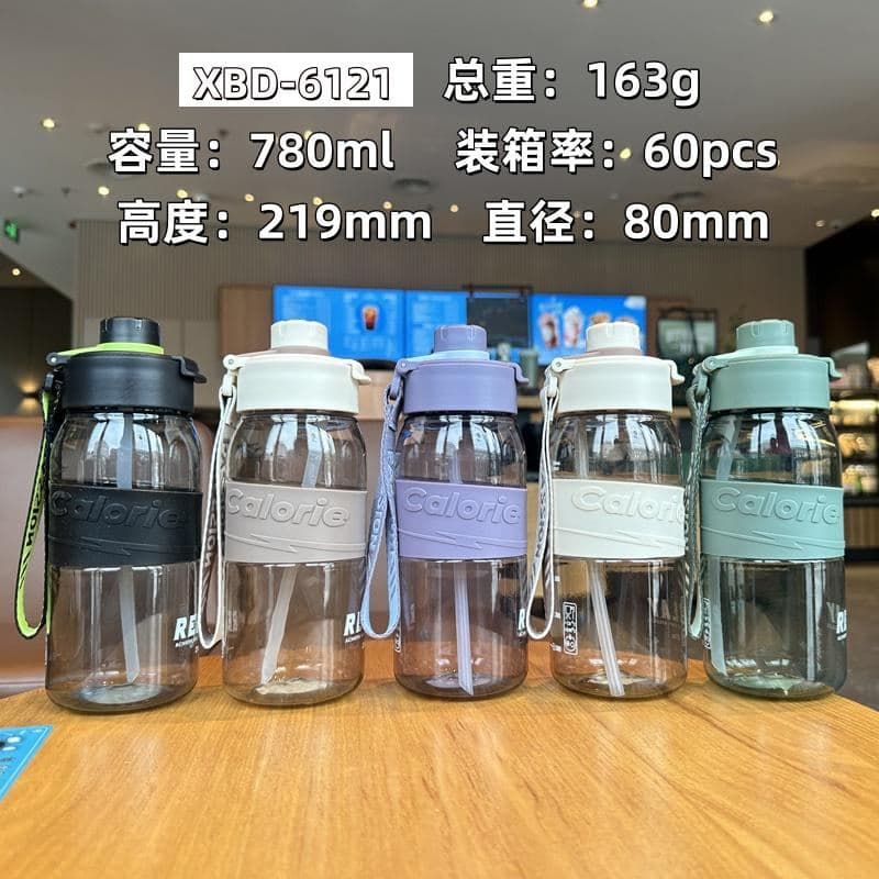Plastic Water Bottle, 580 ml, PC+PP, Ref. WB60133