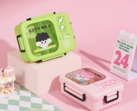 Puppy PP Plastic Lunch Box, 1193 ml, 20 x 15 x 7.5 cm