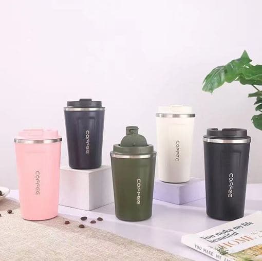 Diwangxin Ribbed Coffee Cup with Sip Lid, 380ml 2