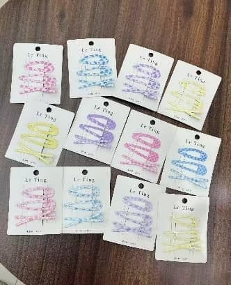 Glitter Pastel Snap Hair Clips