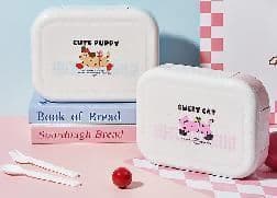 Game Console PP Plastic Lunch Box, 17.5 x 12.3 x 6.3 cm, with Spoon and Fork