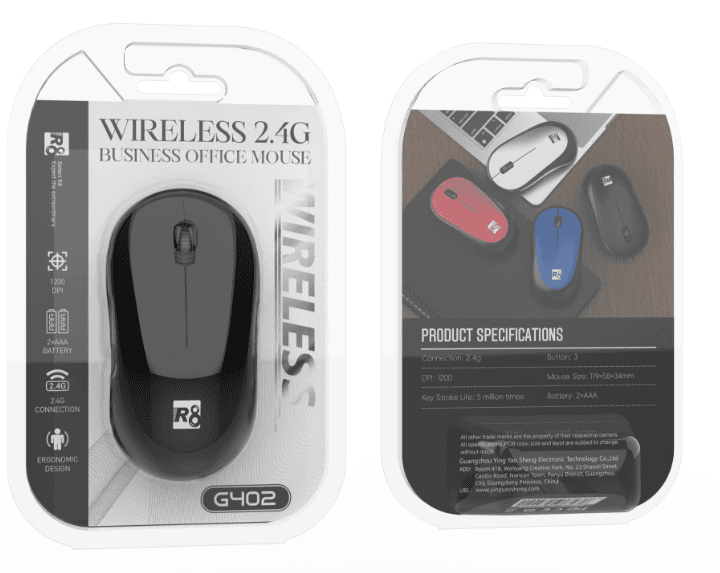 R8 G402 3D Wireless Office Mouse, 1200 DPI, 3 Buttons 2
