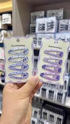 Blue and Purple Glitter Snap Hair Clips